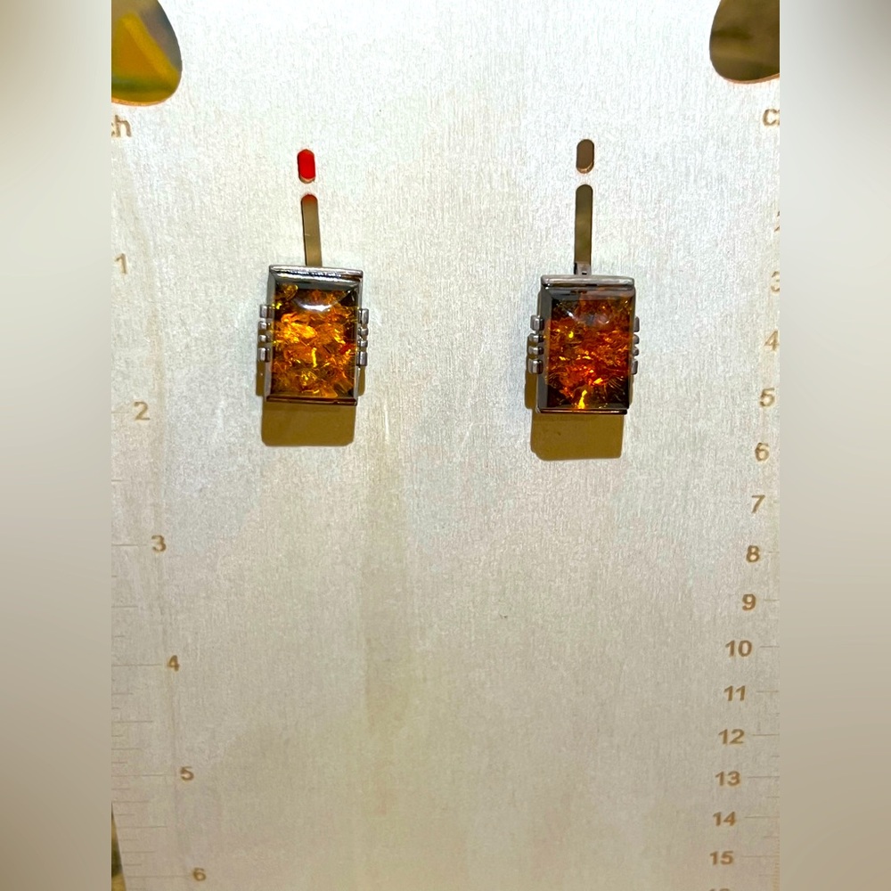 Vintage Russian amber earrings